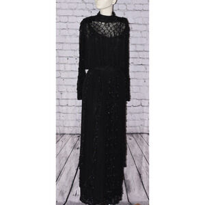 Ethereal Edwardian Inspired Black Tie / Mourning Gown Dress By Oleg Cassini